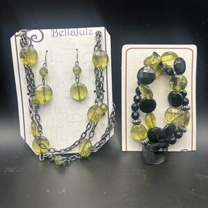 Green and Black costume Jewelry Set